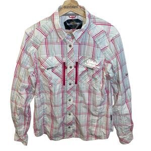 CABELA’S Guidewear Women’s Pink Plaid Button Down